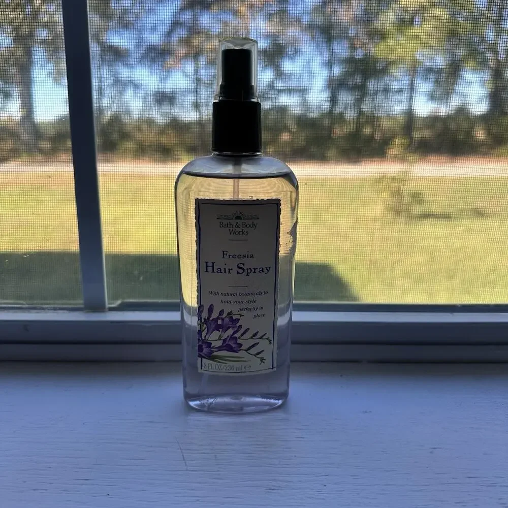 Vintage Bath & Body Works Freesia Hair Spray 8oz. Full
